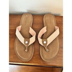 NWOT Nautica Womens Size 8 Gulf Breeze Sandals Orange Thong Style